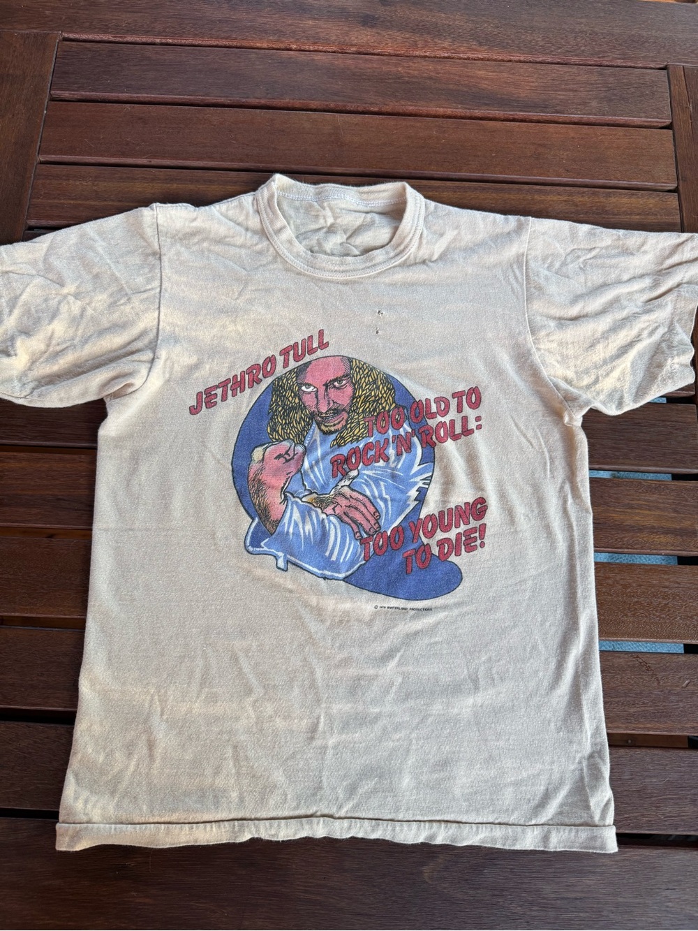 Jethro Tull Beige Graphic Band T-Shirt